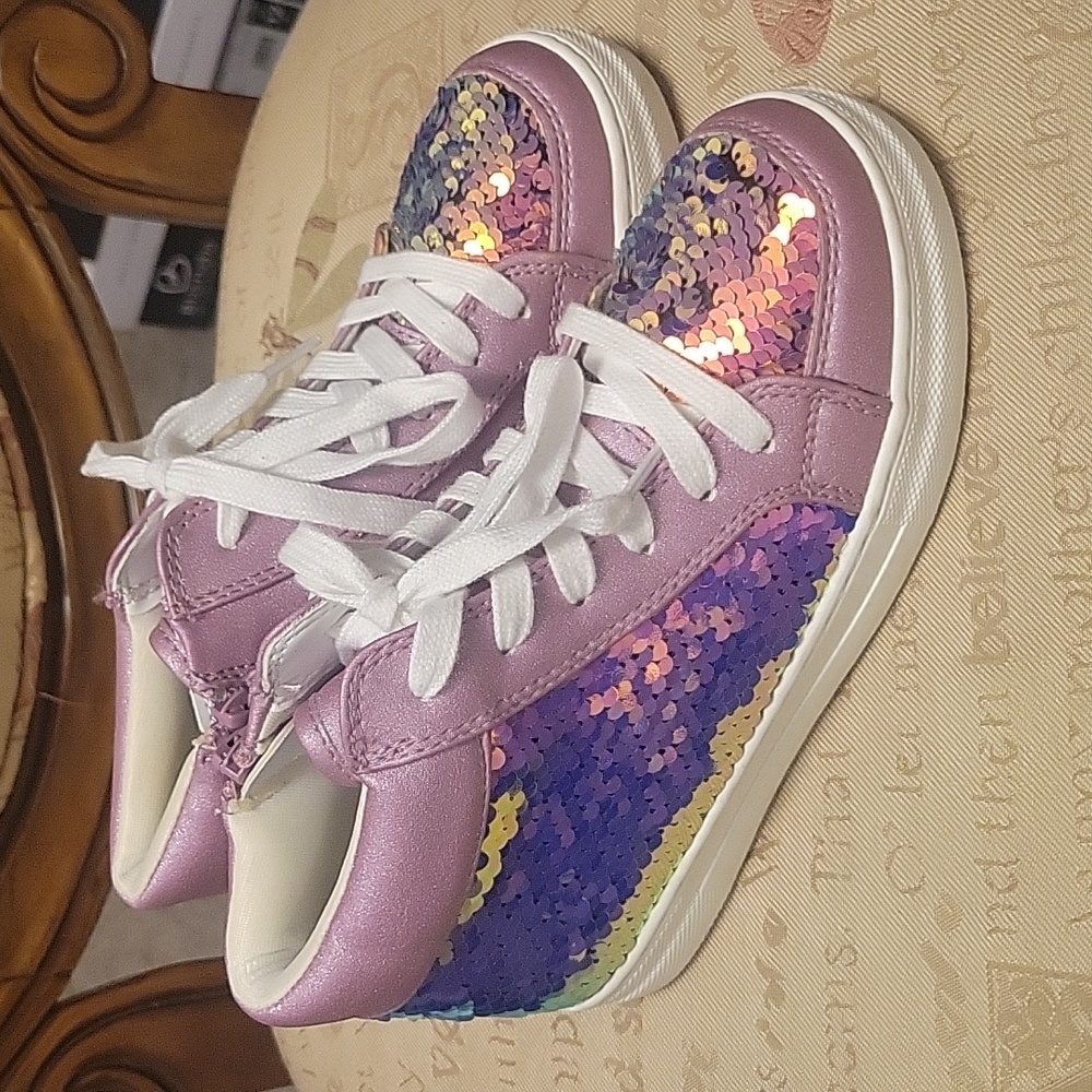 Pink Sequins Hightops